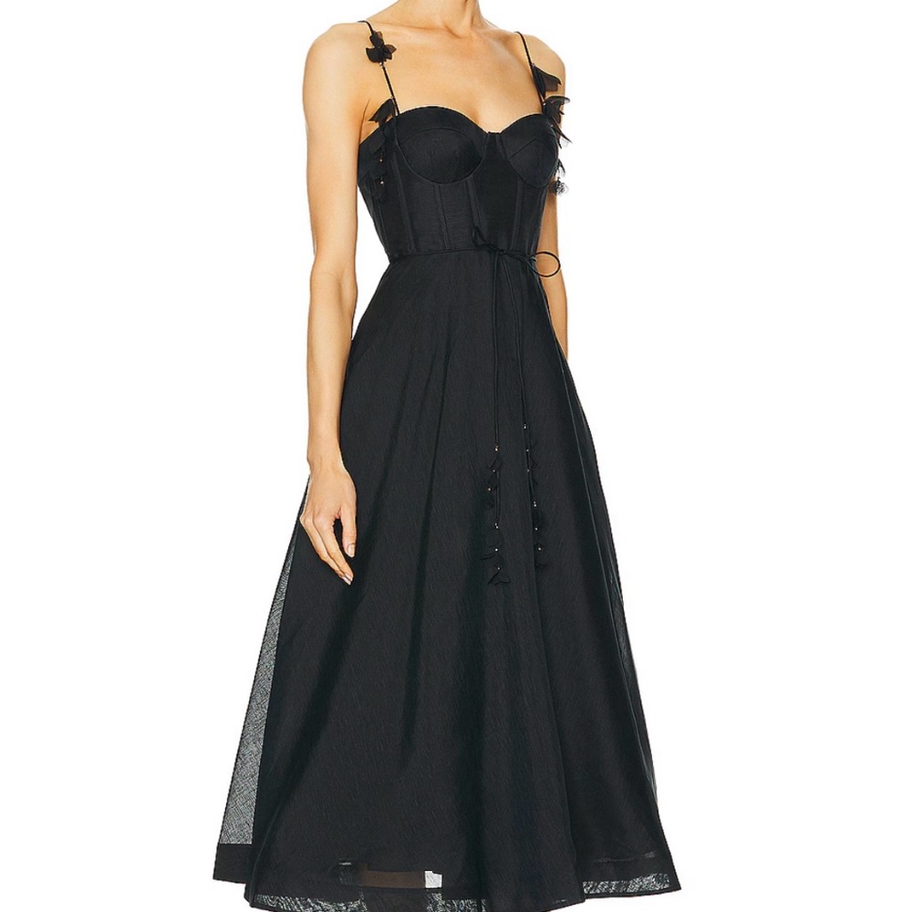 Zimmermann Black Midi Dress